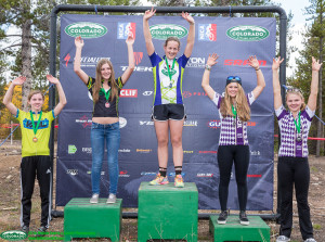 Podium picture from the Cloud City Challenge with Cassie in 3rd!