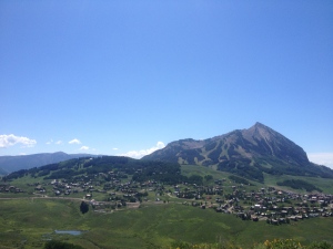 The town and mountain of CB from the Lupine Trail