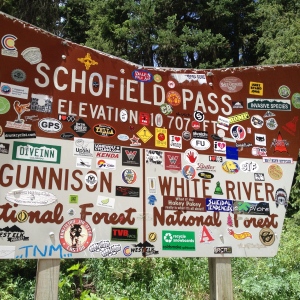 Schofield Pass at the trail head of 401 in Crested Butte, don't worry, we added SMBA stickers